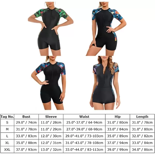 Rash Guard for Women Long Sleeve UV Sun Protection Rash Guard Shirts One Piece Swimsuit Zip Surfing Bathing Suit UPF 50Blue  Red Floral