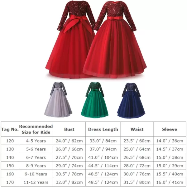 Sequins Flower Girls Lace Dress for Kids Wedding Bridesmaid Pageant Party Maxi Gown Irregular Puffy Tulle Dresses 314Y003 Navy Blue