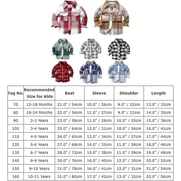 Toddler Baby Boys Plaid Flannel Shirt Long Sleeve Button Down Shirts FurLined Jacket Shirt Winter Fall Tops ClothesDark Blue  Red