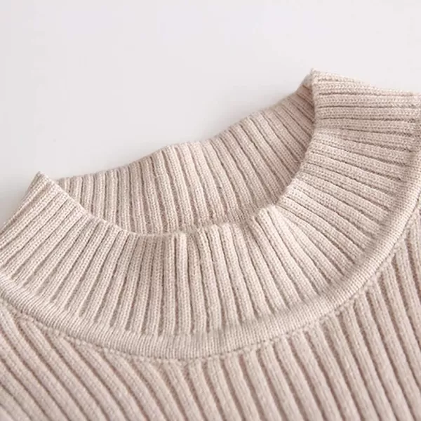 Toddler Baby Girl Knit Sweater Dress Kids Ruffle Long Sleeve Casual Birthday Christmas Party Dresses Top Winter OutfitApricot