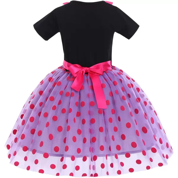 Toddler Baby Girls Halloween Pumpkin Dress Ghost Costume Princess Pageant Birthday Party Gown Fancy Dress up CosplayPurple  Black Devil