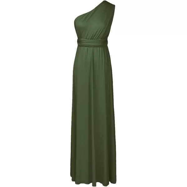 Women Transformer Convertible Bridesmaid Maxi Dress MultiWay Wrap Evening Dress Formal Wedding Party Long DressesArmy Green