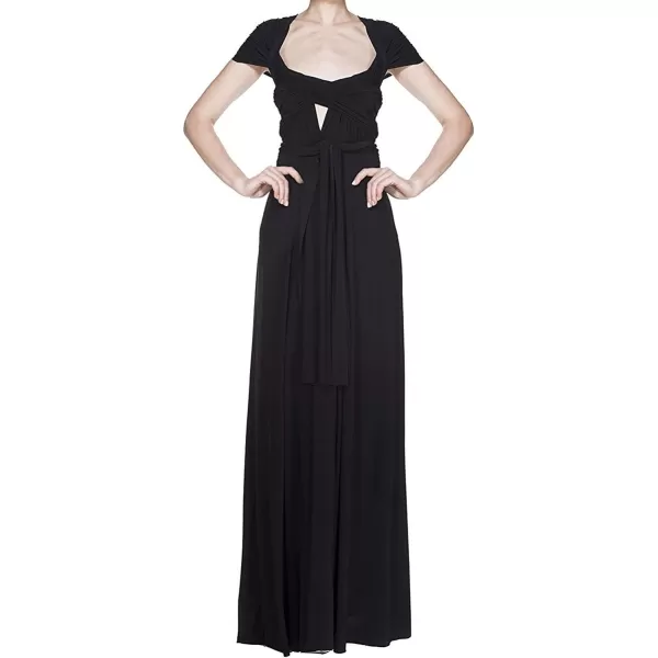 Women Transformer Convertible Bridesmaid Maxi Dress MultiWay Wrap Evening Dress Formal Wedding Party Long DressesBlack