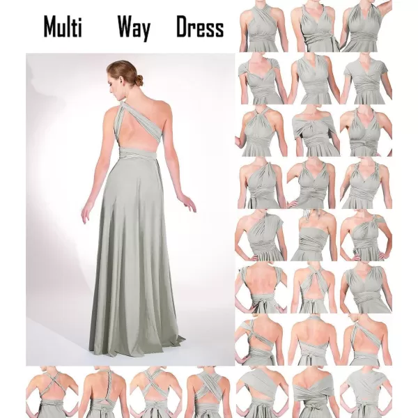 Women Transformer Convertible Bridesmaid Maxi Dress MultiWay Wrap Evening Dress Formal Wedding Party Long DressesBlack