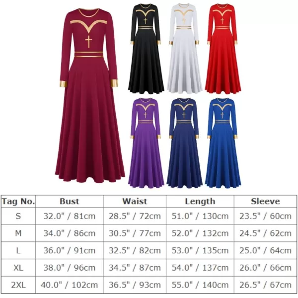 Womens Metallic Cross Praise Dance Dress Color Block Liturgical Lyrical Dancewear Loose Fit Full Length Worship CostumeWomens Metallic Cross Praise Dance Dress Color Block Liturgical Lyrical Dancewear Loose Fit Full Length Worship Costume