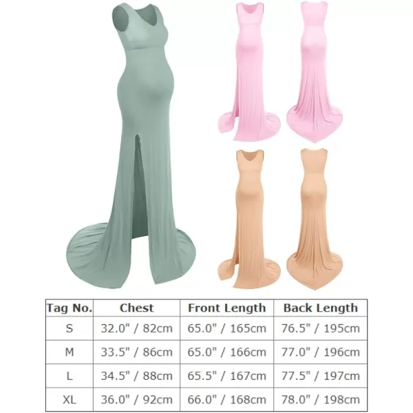 Womens Off Shoulder Maternity Dress CrossFront V Neck Sleeveless Casual Photography Maxi Split Gown for PhotoshootPink Sleeveless