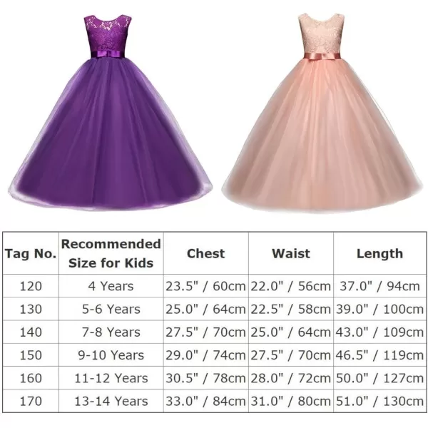 Yaphyee Flower Girl Kid Princess Long Pageant Formal Wedding Bridesmaid Party Maxi DressBlue