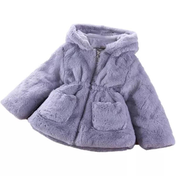 Baby Fleece Jacket Sherpa Zip Up Hoodie Toddler Girl Clothes Fall Outfit Long Sleeve Faux Fur Cardigan CoatGray