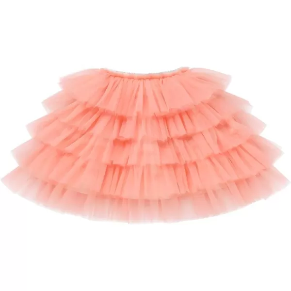 Baby Girl Tutu Skirt with Diaper Cover Toddler Girls Tulle Bloomers and Headband First Birthday Cake Smash Outfits 03TOrange Without Diaper and Headband