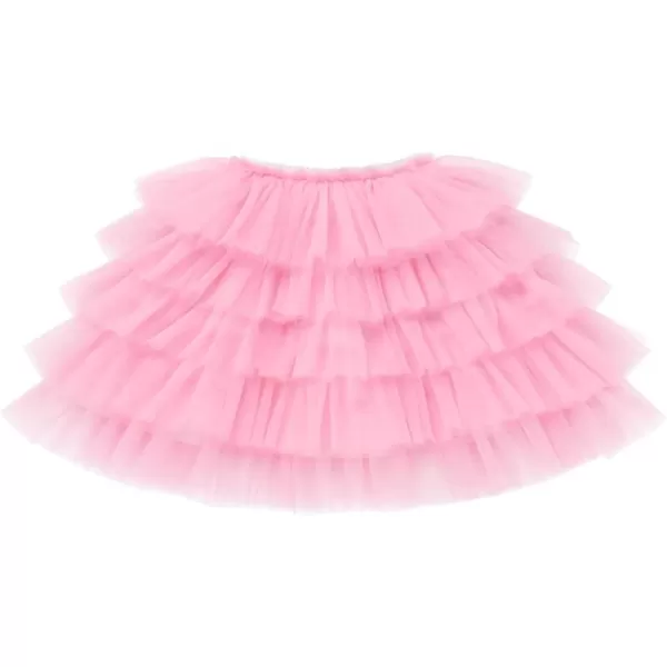 Baby Girl Tutu Skirt with Diaper Cover Toddler Girls Tulle Bloomers and Headband First Birthday Cake Smash Outfits 03TPink Without Diaper and Headband