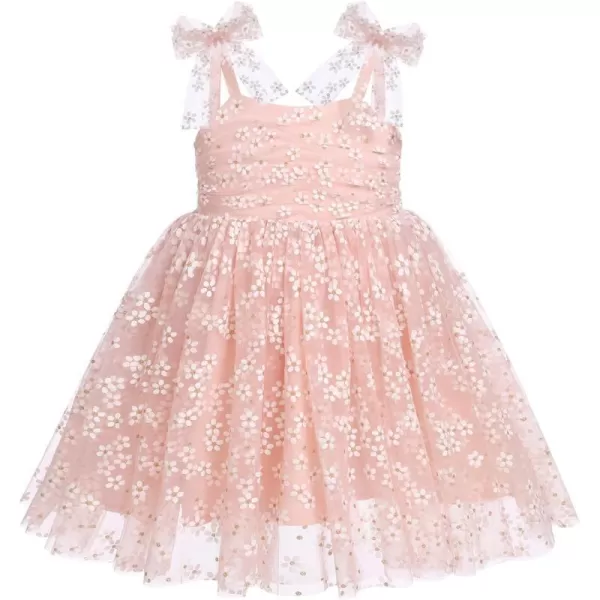 Baby Girls Tutu Dress Summer Sleeveless Backless Princess Birthday Party Dresses Sequin Ruffle Tulle Bowknot SundressPink  Daisy