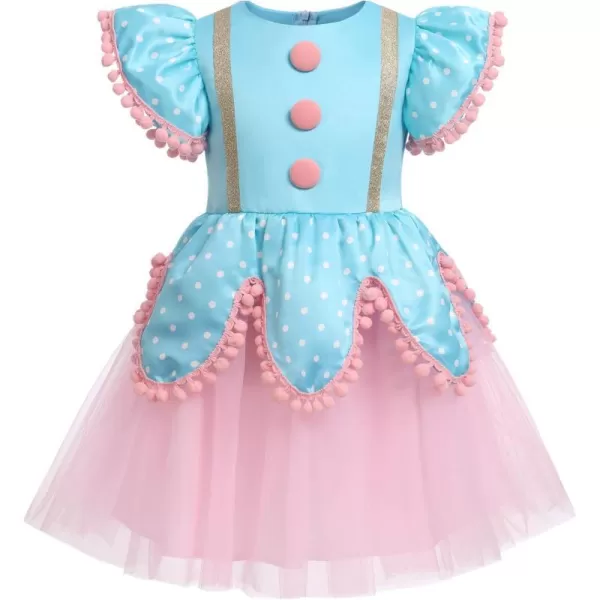 IDOPIP Carnival Circus Costume for Kids Baby Girls Romper Tutu Dress Princess Birthday Party Dress up with Headband OutfitBlue  Kids 1pc