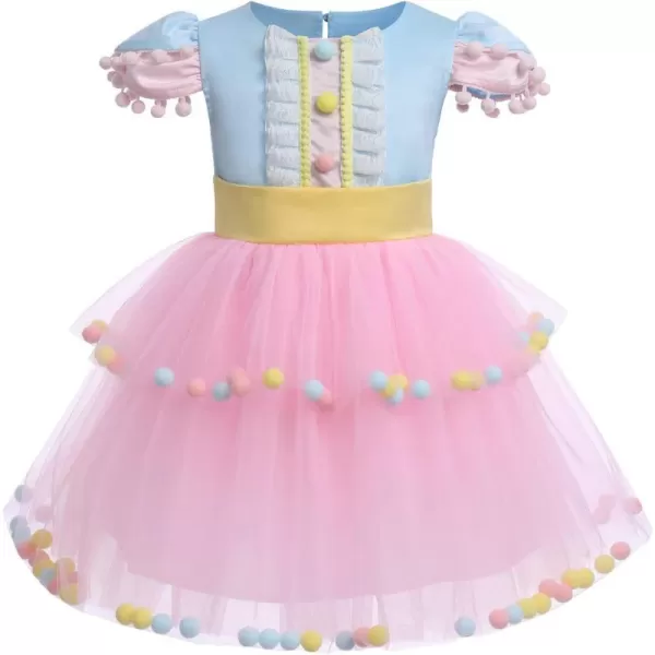 IDOPIP Carnival Circus Costume for Kids Baby Girls Romper Tutu Dress Princess Birthday Party Dress up with Headband OutfitPink  Kids 1pc