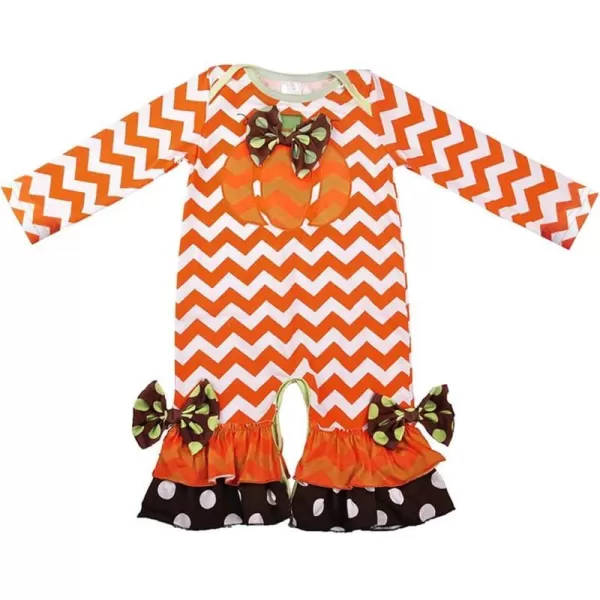 Orange Pumpkin Chevron