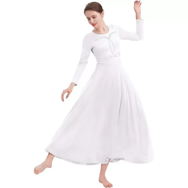 IDOPIP Jesus Fish Praise Dance Dress for Women Liturgical Lyrical Dancewear Rhinestone Long Sleeve Worship Dress CostumeIDOPIP Jesus Fish Praise Dance Dress for Women Liturgical Lyrical Dancewear Rhinestone Long Sleeve Worship Dress Costume