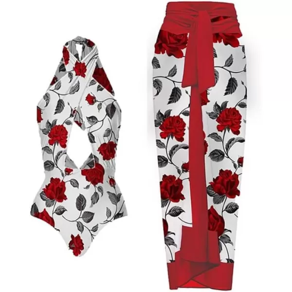 Red + Floral 2pcs