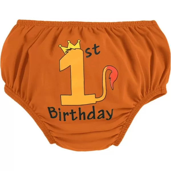 Infant Baby Boys Summer Shorts Bottoms Fishing Dinosaur Diaper Cover Pants First Birthday Cake Smash Outfit Photo PropBrown Lion