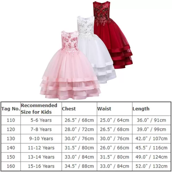 imageFlower Girl Lace Dress for Kids Wedding Bridesmaid Pageant Formal Long Prom Gown Princess Communion Puffy Tulle DressesPink