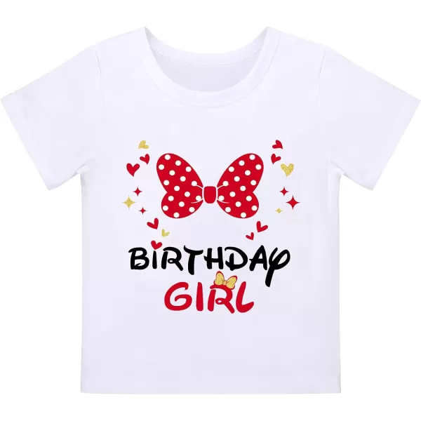 imageIDOPIP 3rd Birthday Girl Outfit Baby Shirt Polka Dots Tutu Skirt Ear Headband for 3 Year Old Princess Cake Smash Photo PropRed Birthday Girl