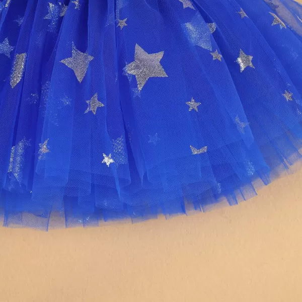 imageIDOPIP My 1st 4th of July Outfit Baby Girl RomperStar Tutu SkirtSequin HeadbandLeg Warmers Independence Day Clothes Set004 White  Blue