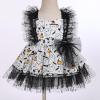 imageIDOPIP Baby Girls Sequin Strawberry Cherry Tutu Dress Summer Backless Lace Princess Birthday Party Dress with Headband OutfitBlack  White Gost
