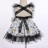 imageIDOPIP Baby Girls Sequin Strawberry Cherry Tutu Dress Summer Backless Lace Princess Birthday Party Dress with Headband OutfitBlack  White Gost