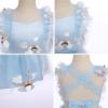 imageIDOPIP Baby Girls Sequin Strawberry Cherry Tutu Dress Summer Backless Lace Princess Birthday Party Dress with Headband OutfitBlue Cloud