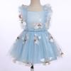 imageIDOPIP Baby Girls Sequin Strawberry Cherry Tutu Dress Summer Backless Lace Princess Birthday Party Dress with Headband OutfitBlue Cloud