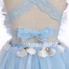 imageIDOPIP Baby Girls Sequin Strawberry Cherry Tutu Dress Summer Backless Lace Princess Birthday Party Dress with Headband OutfitBlue Cloud