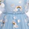 imageIDOPIP Baby Girls Sequin Strawberry Cherry Tutu Dress Summer Backless Lace Princess Birthday Party Dress with Headband OutfitBlue Cloud