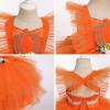 imageIDOPIP Baby Girls Sequin Strawberry Cherry Tutu Dress Summer Backless Lace Princess Birthday Party Dress with Headband OutfitOrange Pumpkin