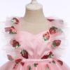 imageIDOPIP Baby Girls Sequin Strawberry Cherry Tutu Dress Summer Backless Lace Princess Birthday Party Dress with Headband OutfitPink  Sequin Strawberry