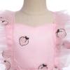 imageIDOPIP Baby Girls Sequin Strawberry Cherry Tutu Dress Summer Backless Lace Princess Birthday Party Dress with Headband OutfitPink Peach