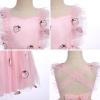 imageIDOPIP Baby Girls Sequin Strawberry Cherry Tutu Dress Summer Backless Lace Princess Birthday Party Dress with Headband OutfitPink Peach
