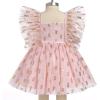 imageIDOPIP Baby Girls Sequin Strawberry Cherry Tutu Dress Summer Backless Lace Princess Birthday Party Dress with Headband OutfitPink Pineapple