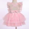 imageIDOPIP Baby Girls Sequin Strawberry Cherry Tutu Dress Summer Backless Lace Princess Birthday Party Dress with Headband OutfitPink Pumpkin