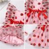 imageIDOPIP Baby Girls Sequin Strawberry Cherry Tutu Dress Summer Backless Lace Princess Birthday Party Dress with Headband OutfitPink Strawberry