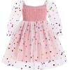 imageIDOPIP Toddler Baby Girls Dresses Long Puff Sleeve Pageant Mesh Tutu Dress Infant Wedding Baptism Photo Shoot Tulle DressPolka Dot