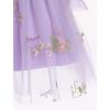 imageIDOPIP Toddler Baby Girls Dresses Long Puff Sleeve Pageant Mesh Tutu Dress Infant Wedding Baptism Photo Shoot Tulle DressPurple Floral