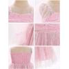 imageIDOPIP Toddler Baby Girls Dresses Long Puff Sleeve Pageant Mesh Tutu Dress Infant Wedding Baptism Photo Shoot Tulle DressSnowflake