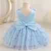 imageIDOPIP Toddler Baby Girls Shiny Butterfly Tutu Dress Princess Birthday Party Pageant Flower Girl Wedding VBackless DressesBlue  Shiny