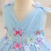 imageIDOPIP Toddler Baby Girls Shiny Butterfly Tutu Dress Princess Birthday Party Pageant Flower Girl Wedding VBackless DressesBlue  Shiny