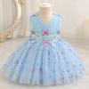imageIDOPIP Toddler Baby Girls Shiny Butterfly Tutu Dress Princess Birthday Party Pageant Flower Girl Wedding VBackless DressesBlue  Shiny