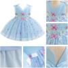imageIDOPIP Toddler Baby Girls Shiny Butterfly Tutu Dress Princess Birthday Party Pageant Flower Girl Wedding VBackless DressesBlue  Shiny