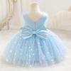 imageIDOPIP Toddler Baby Girls Shiny Butterfly Tutu Dress Princess Birthday Party Pageant Flower Girl Wedding VBackless DressesBlue