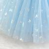 imageIDOPIP Toddler Baby Girls Shiny Butterfly Tutu Dress Princess Birthday Party Pageant Flower Girl Wedding VBackless DressesBlue
