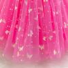 imageIDOPIP Toddler Baby Girls Shiny Butterfly Tutu Dress Princess Birthday Party Pageant Flower Girl Wedding VBackless DressesHot Pink