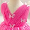 imageIDOPIP Toddler Baby Girls Shiny Butterfly Tutu Dress Princess Birthday Party Pageant Flower Girl Wedding VBackless DressesHot Pink