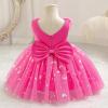 imageIDOPIP Toddler Baby Girls Shiny Butterfly Tutu Dress Princess Birthday Party Pageant Flower Girl Wedding VBackless DressesHot Pink