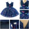 imageIDOPIP Toddler Baby Girls Shiny Butterfly Tutu Dress Princess Birthday Party Pageant Flower Girl Wedding VBackless DressesNavy Blue  Shiny